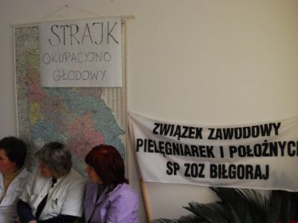 Strajk okupacyjny i głodowy w SP ZOZ Biłgoraj