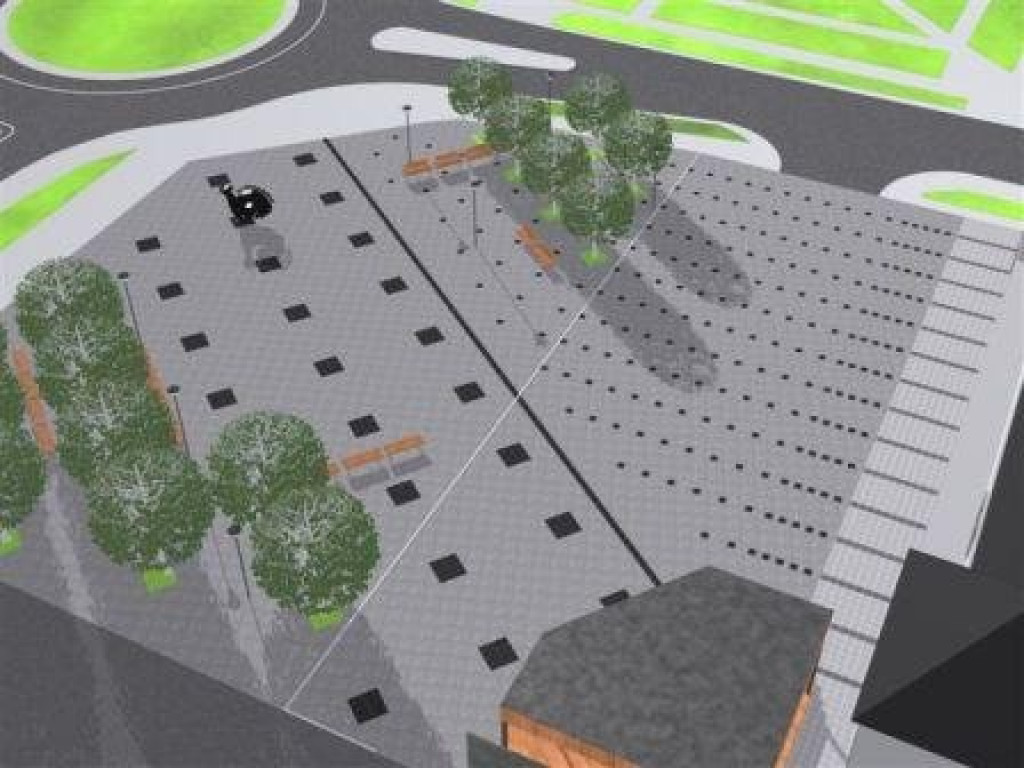 Wizualizacja placu przed Tarnogrodzkim Ośrodkiem Kultury (FOTO)
