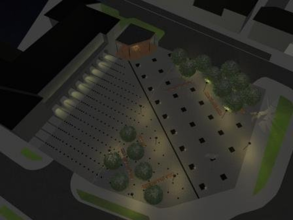 Wizualizacja placu przed Tarnogrodzkim Ośrodkiem Kultury (FOTO)