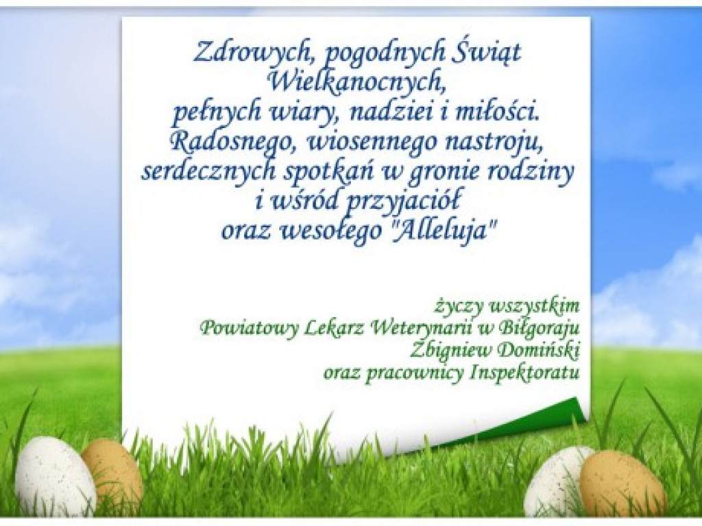 ŻYCZENIA WIELKANOCNE