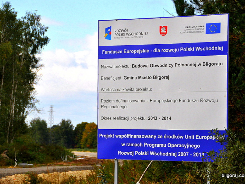 Obwodnica północna Biłgoraja - zdjęcia z placu budowy