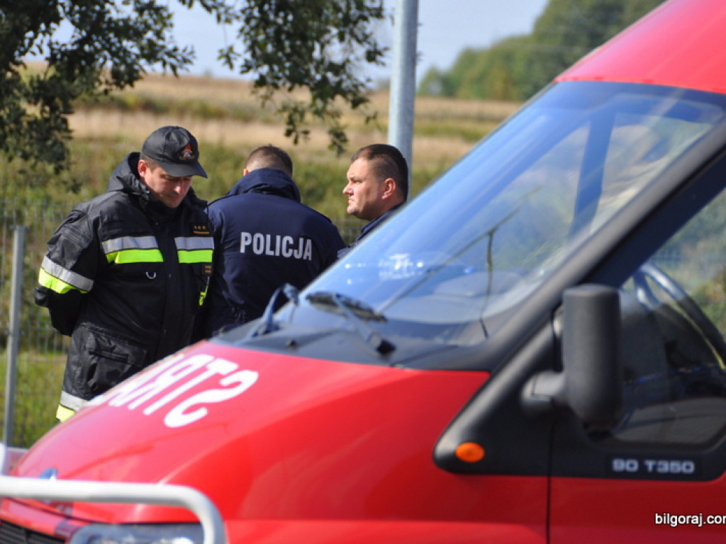 Wyciek amoniaku w Tarnogrodzie. Strażacy ćwiczyli działania w sytuacji zagrożenia chemicznego (FOTO)
