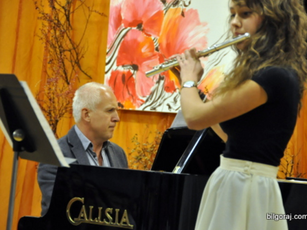 Waldemar Malicki w Biłgoraju. Akompaniował uczniom Państwowej Szkoły Muzycznej