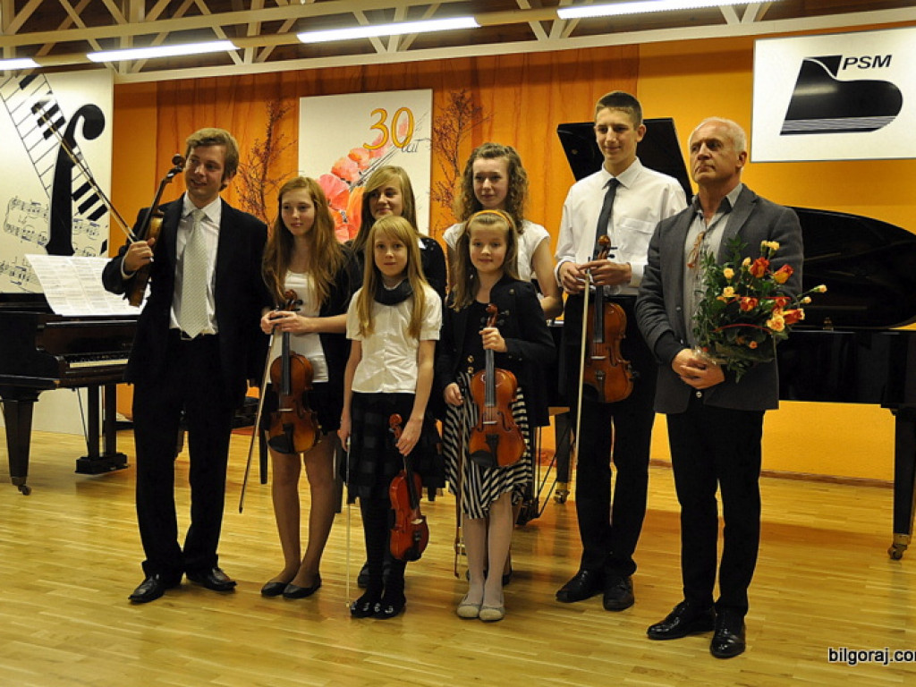 Waldemar Malicki w Biłgoraju. Akompaniował uczniom Państwowej Szkoły Muzycznej