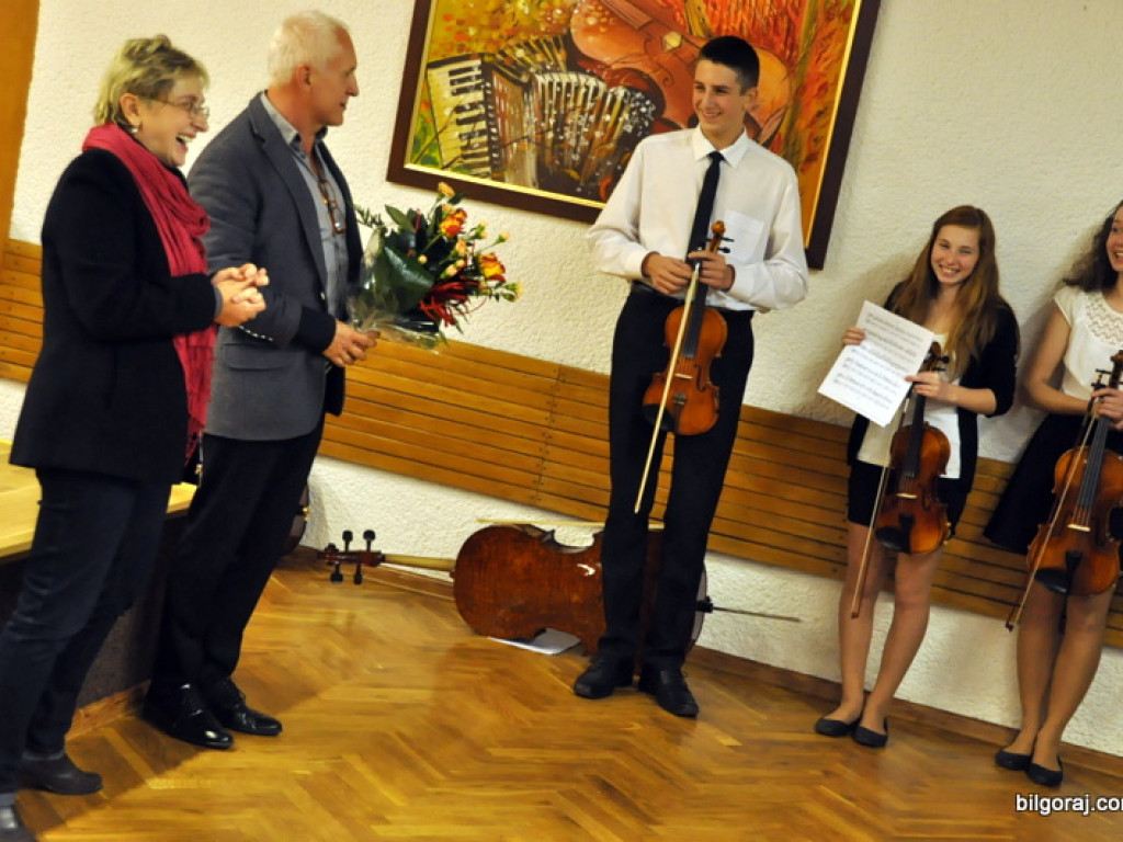Waldemar Malicki w Biłgoraju. Akompaniował uczniom Państwowej Szkoły Muzycznej
