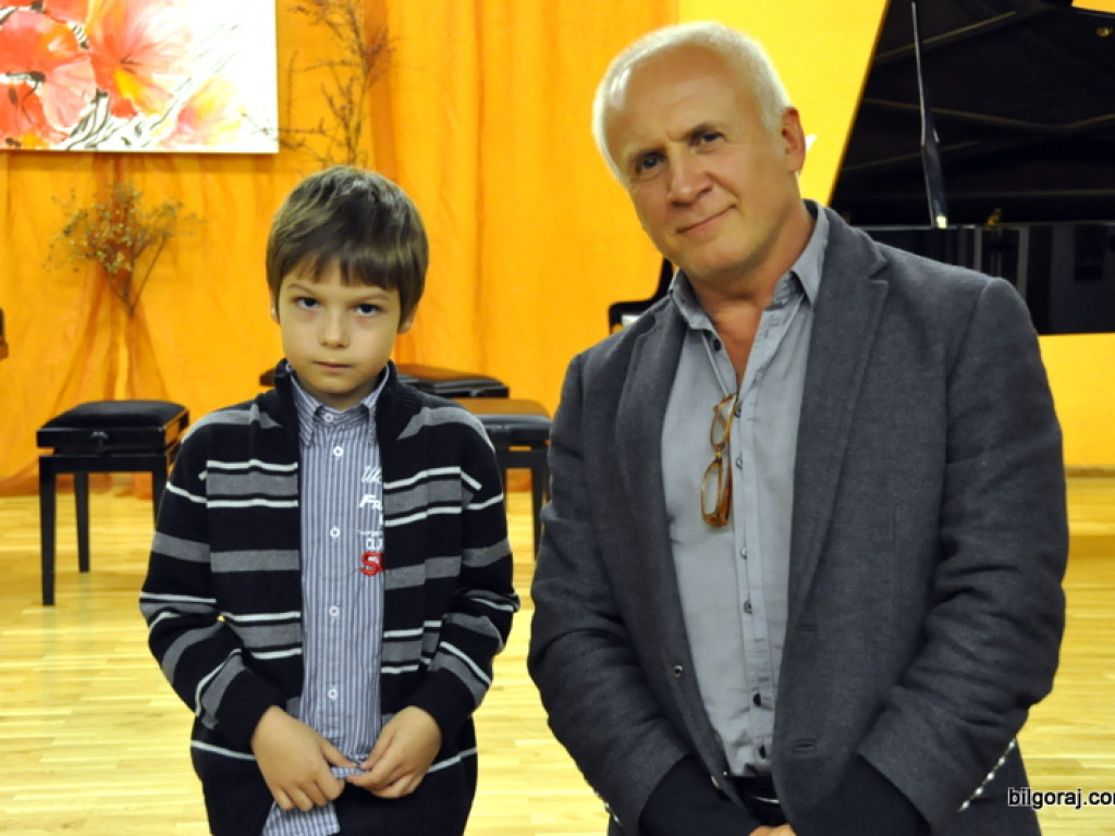 Waldemar Malicki w Biłgoraju. Akompaniował uczniom Państwowej Szkoły Muzycznej