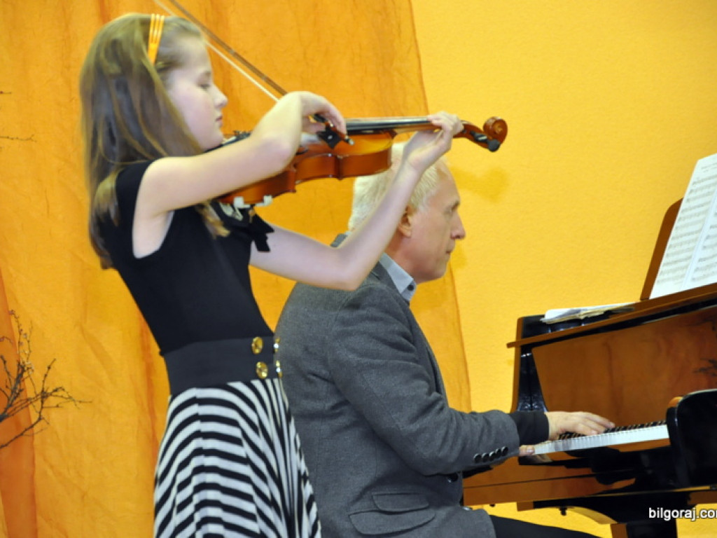 Waldemar Malicki w Biłgoraju. Akompaniował uczniom Państwowej Szkoły Muzycznej