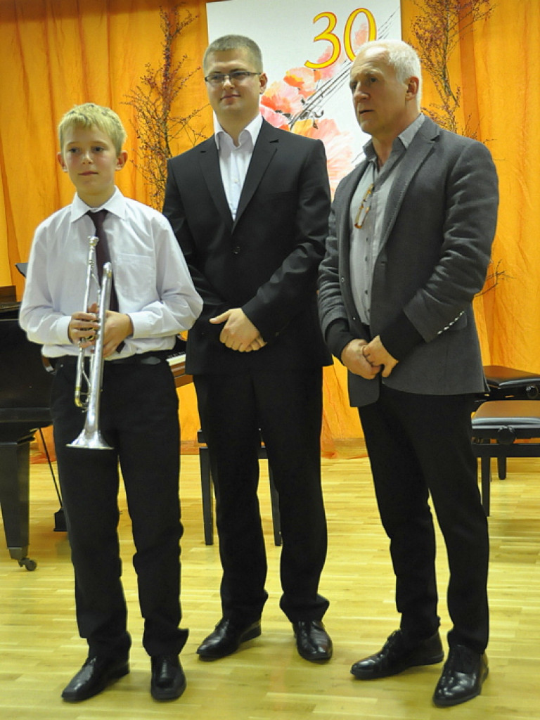 Waldemar Malicki w Biłgoraju. Akompaniował uczniom Państwowej Szkoły Muzycznej