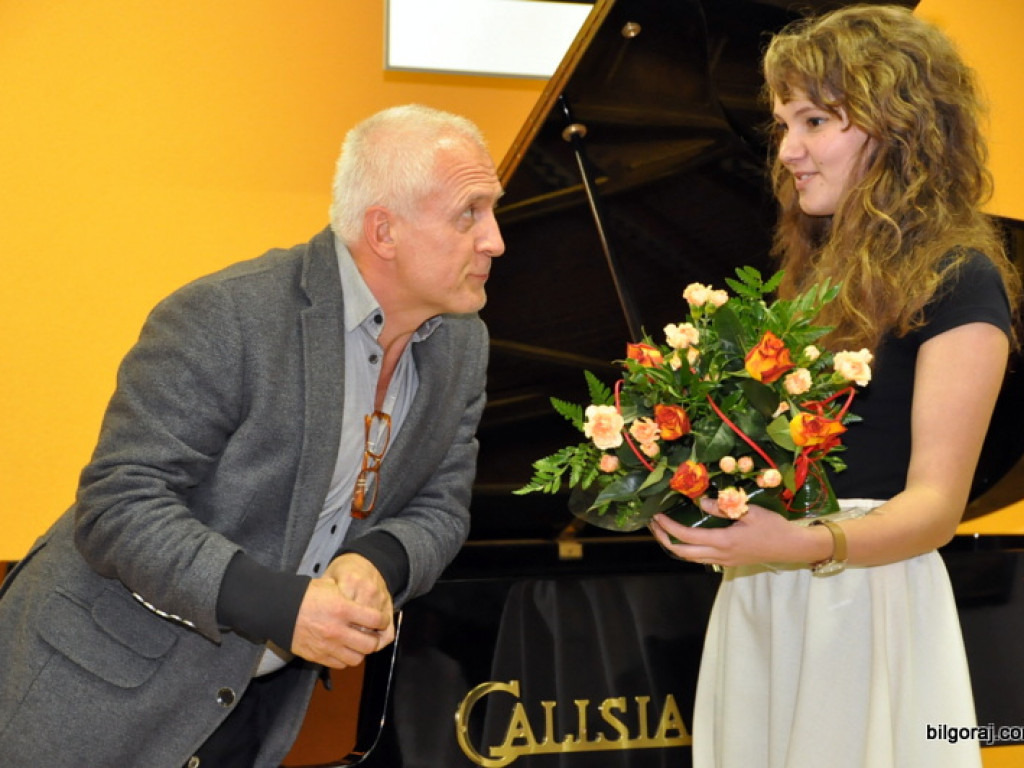 Waldemar Malicki w Biłgoraju. Akompaniował uczniom Państwowej Szkoły Muzycznej