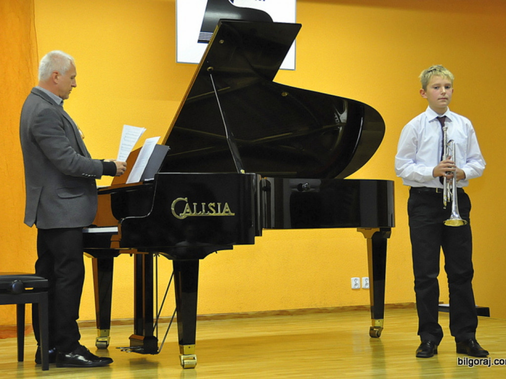Waldemar Malicki w Biłgoraju. Akompaniował uczniom Państwowej Szkoły Muzycznej