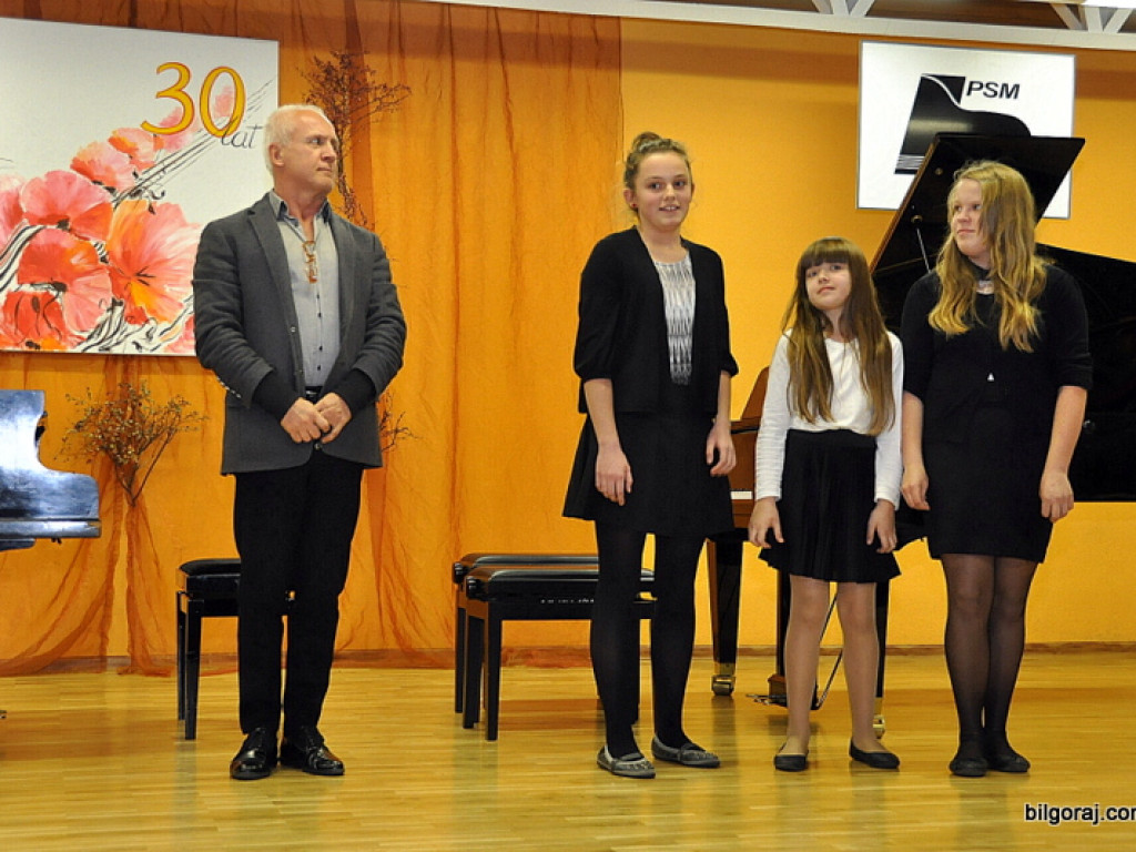 Waldemar Malicki w Biłgoraju. Akompaniował uczniom Państwowej Szkoły Muzycznej