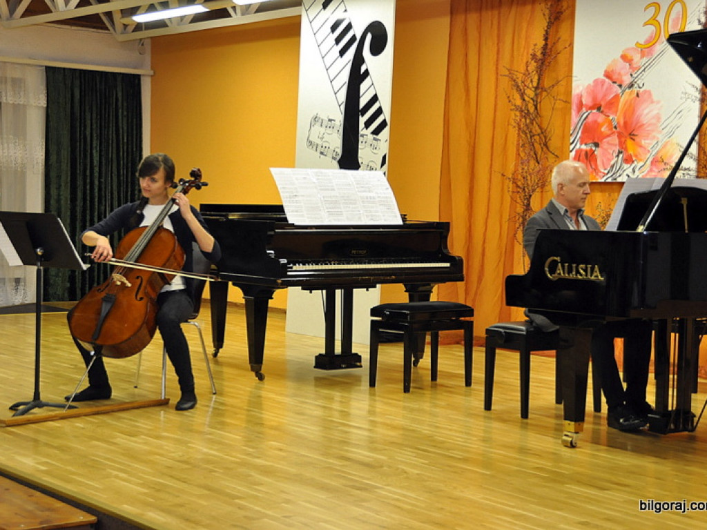 Waldemar Malicki w Biłgoraju. Akompaniował uczniom Państwowej Szkoły Muzycznej