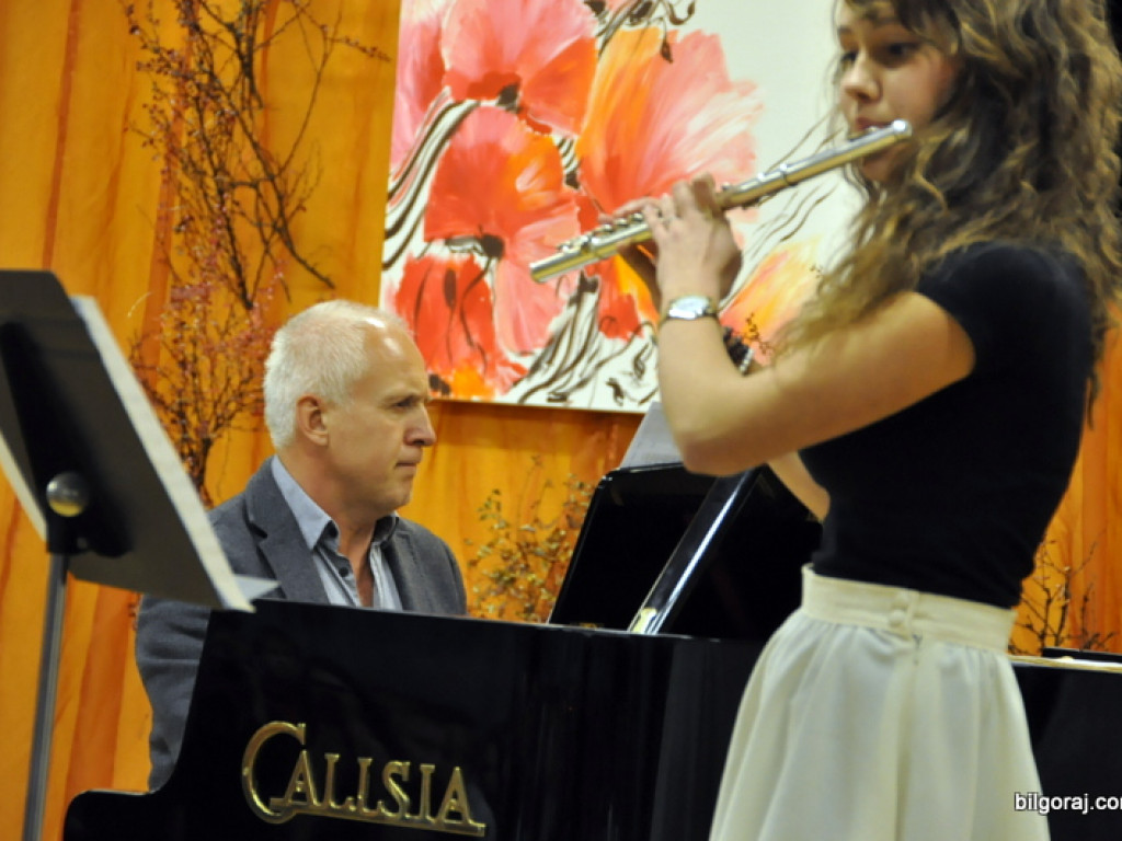 Waldemar Malicki w Biłgoraju. Akompaniował uczniom Państwowej Szkoły Muzycznej