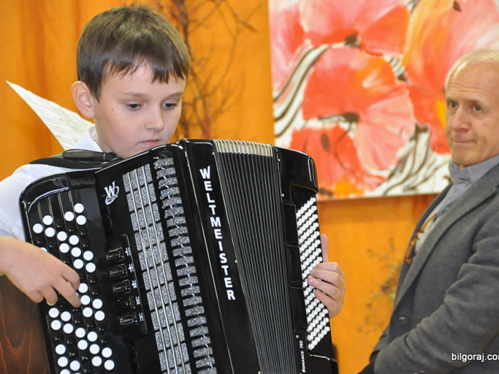 Waldemar Malicki w Biłgoraju. Akompaniował uczniom Państwowej Szkoły Muzycznej