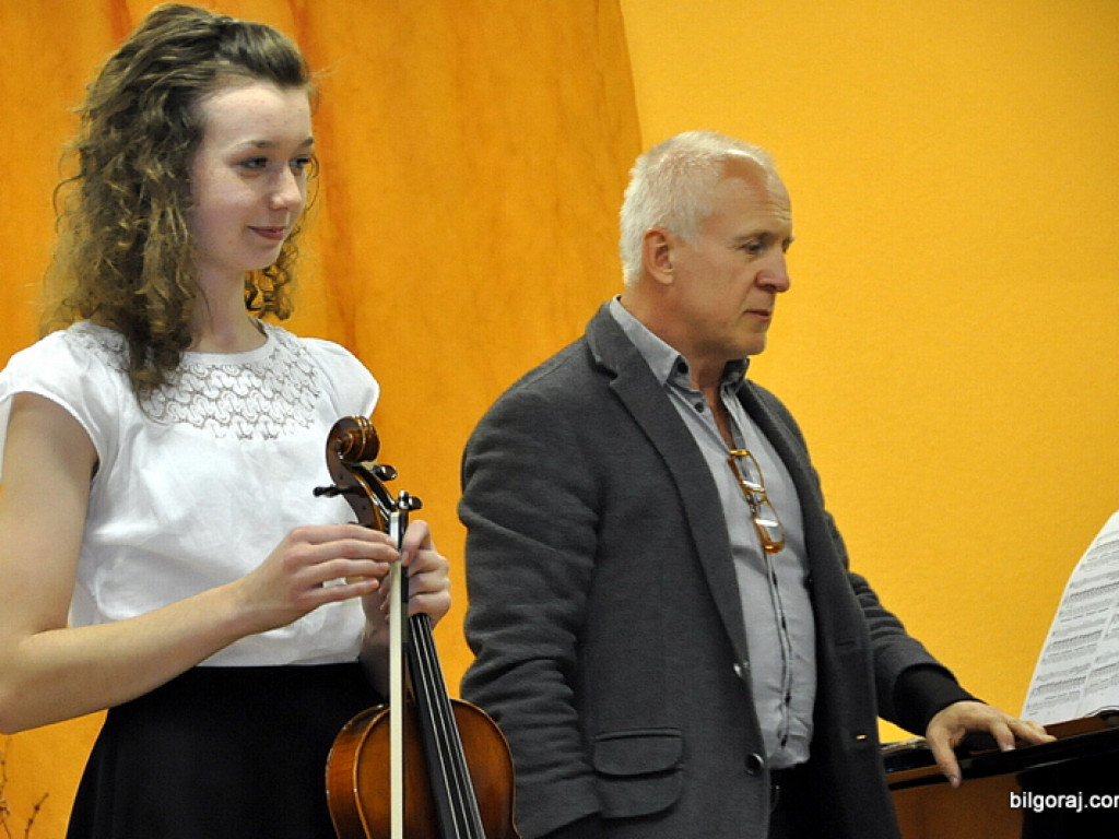 Waldemar Malicki w Biłgoraju. Akompaniował uczniom Państwowej Szkoły Muzycznej