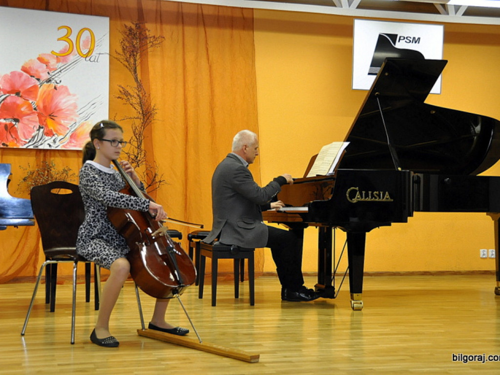 Waldemar Malicki w Biłgoraju. Akompaniował uczniom Państwowej Szkoły Muzycznej