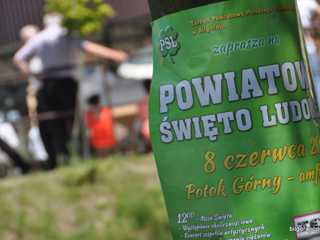 Powiatowe Święto Ludowe w Potoku Górnym. Starosta wzywa do współpracy ukierunkowanej na rozwój Ziemi Biłgorajskiej