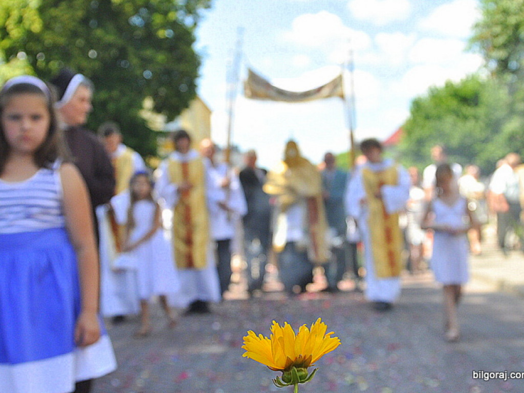 Boże Ciało - tłumy biłgorajan na procesjach eucharystycznych
