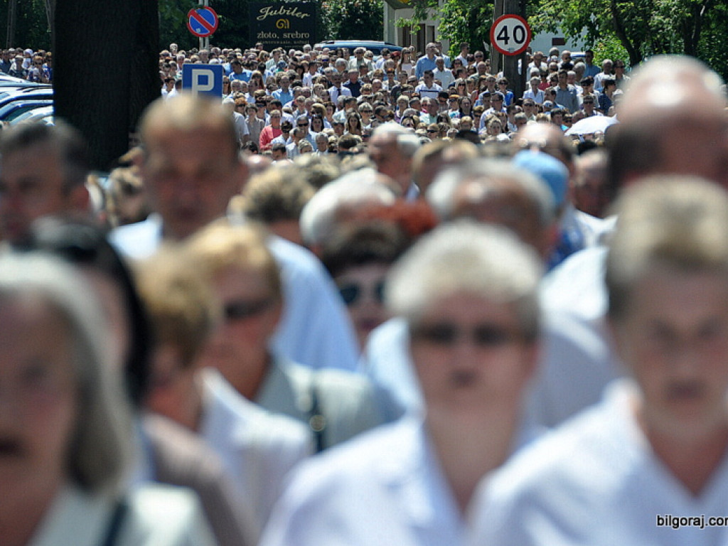 Boże Ciało - tłumy biłgorajan na procesjach eucharystycznych