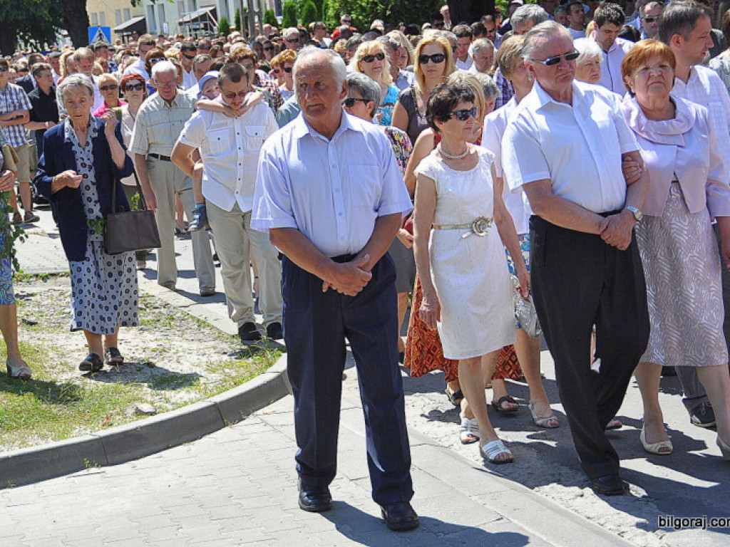 Boże Ciało - tłumy biłgorajan na procesjach eucharystycznych