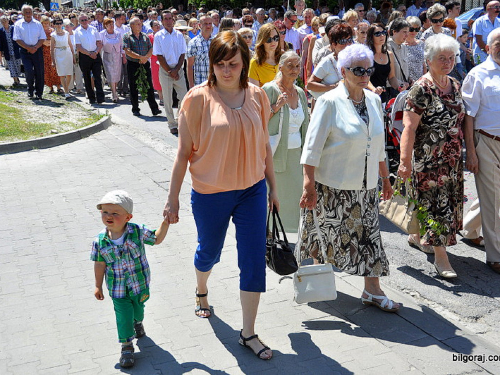 Boże Ciało - tłumy biłgorajan na procesjach eucharystycznych
