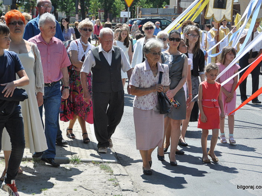 Boże Ciało - tłumy biłgorajan na procesjach eucharystycznych