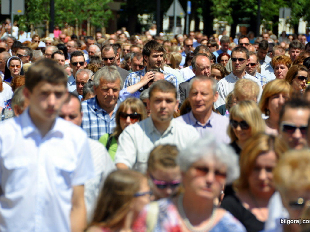 Boże Ciało - tłumy biłgorajan na procesjach eucharystycznych