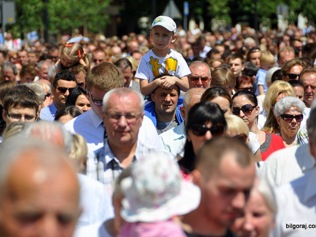 Boże Ciało - tłumy biłgorajan na procesjach eucharystycznych