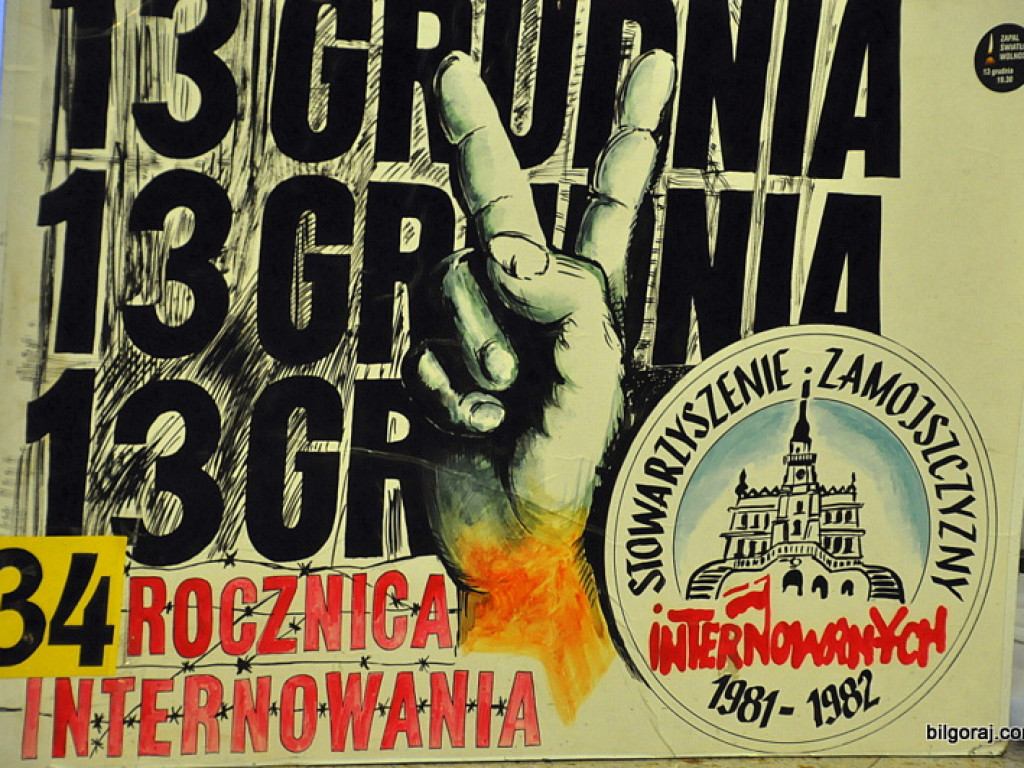 Biłgoraj: 34. rocznica wprowadzenia stanu wojennego (FOTO, VIDEO)
