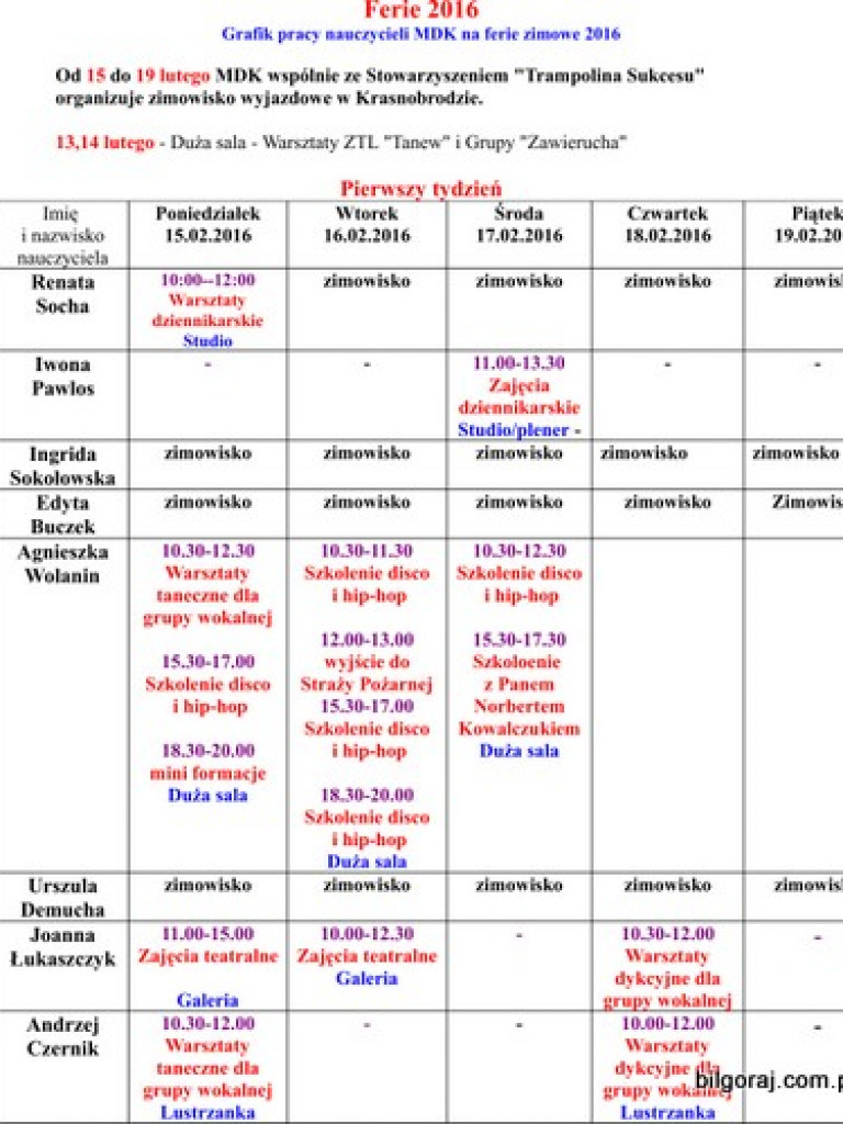 Ferie 2016, czyli jakie atrakcje dla dzieci i młodzieży