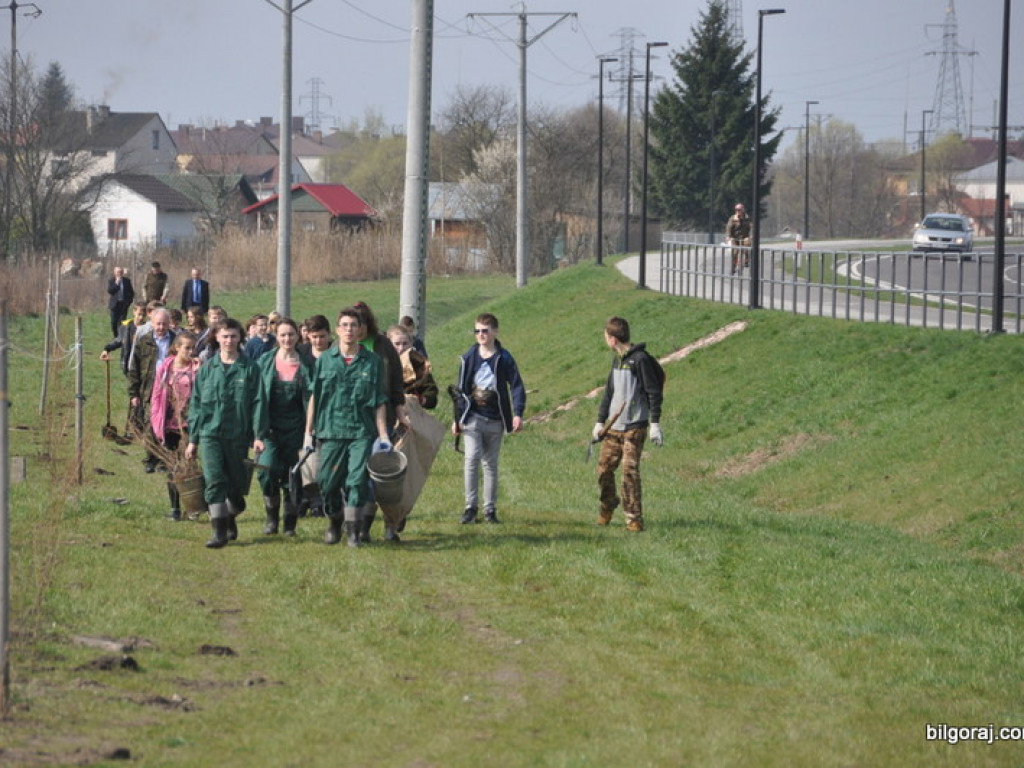 Dzieci i młodzież przy wsparciu Nadleśnictwa Biłgoraj i Urzędu Miasta Biłgoraj posadziły 1050 drzew (FOTO)