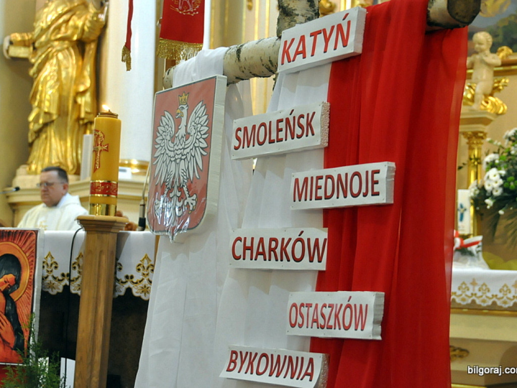 76. rocznica Zbrodni Katyńskiej - powiatowe obchody w Biłgoraju (FOTO, AUDIO)