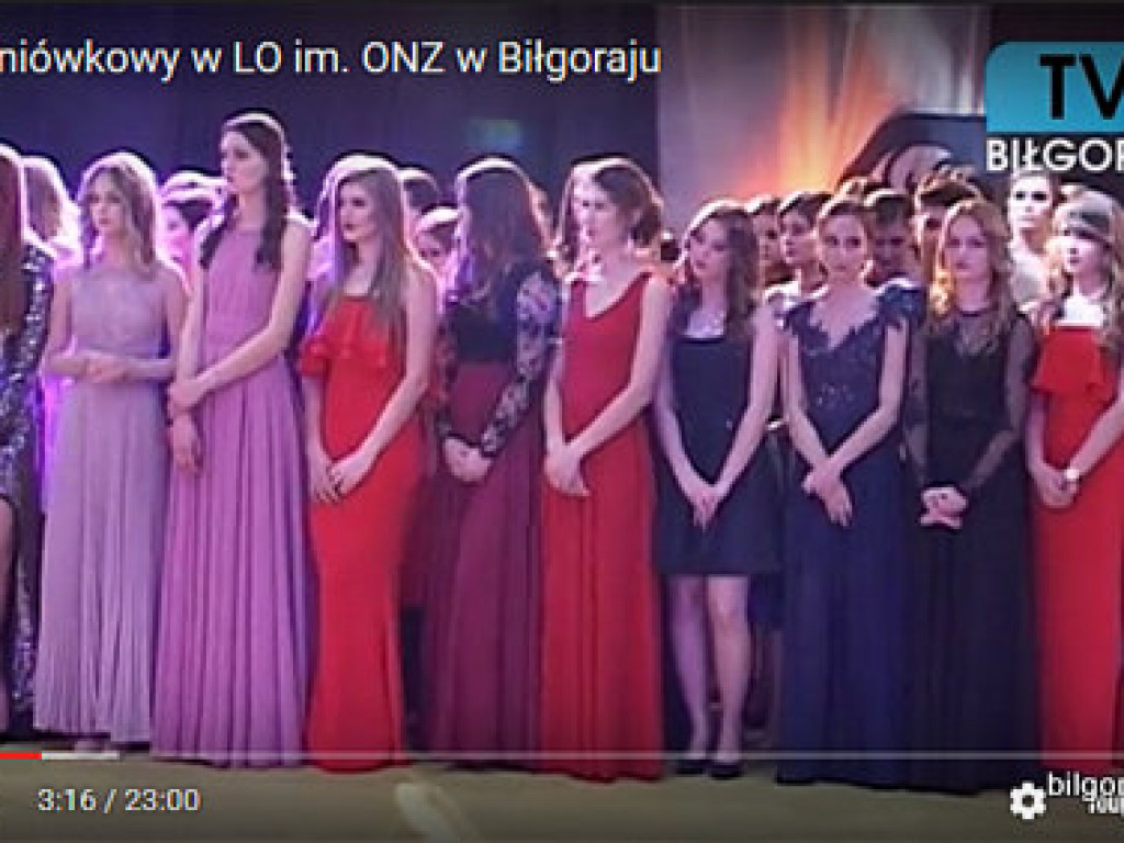 Bal studniówkowy w LO im. ONZ w Biłgoraju (FOTO, VIDEO)