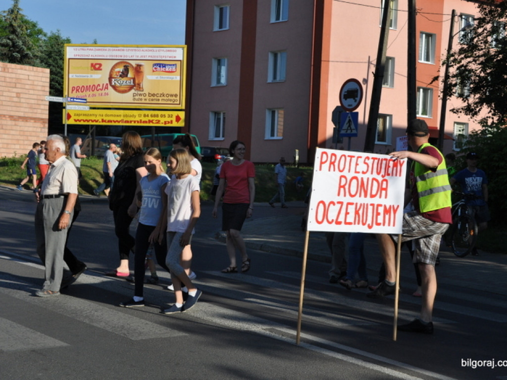 Manifestacja w sprawie ronda na skrzyżowaniu ul. Nadstawna i Lubelska (FOTO, VIDEO)
