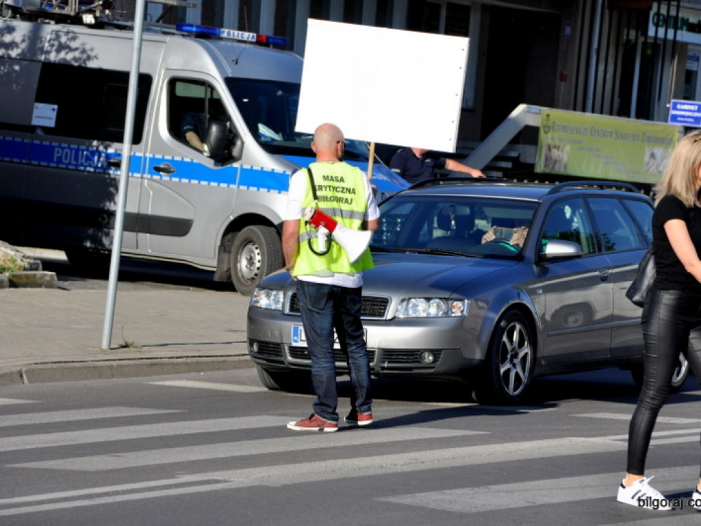 Manifestacja w sprawie ronda na skrzyżowaniu ul. Nadstawna i Lubelska (FOTO, VIDEO)