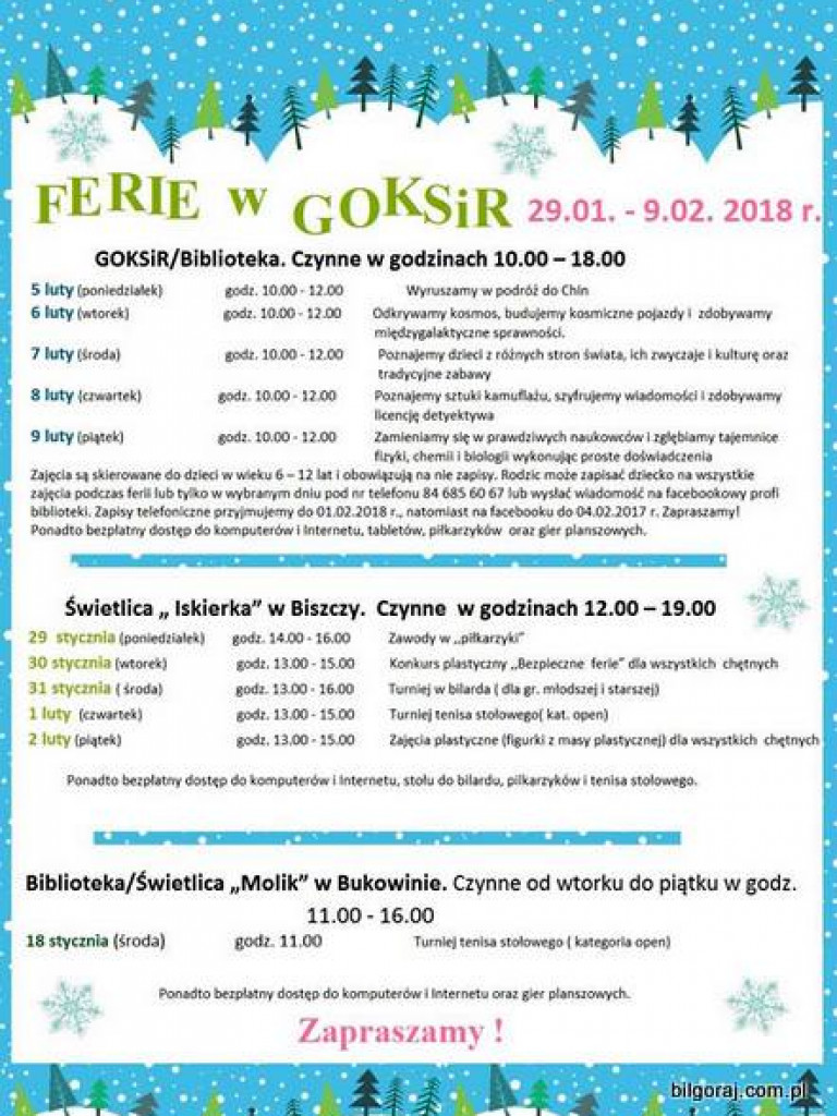 Ferie 2018. Oferta dla dzieci i młodzieży, warto skorzystać!