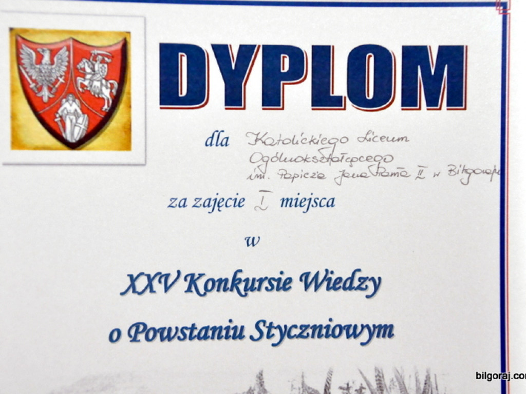 Konkurs wiedzy o powstaniu styczniowym (FOTO, WYNIKI)