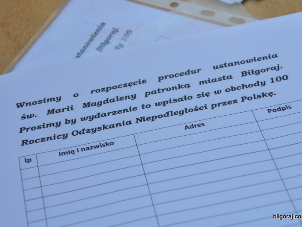 Zbierają podpisy pod wnioskiem o ustanowienie św. Marii Magdaleny patronką Biłgoraja (FOTO)