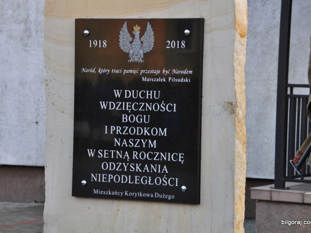 W Korytkowie Dużym odsłonięto tablicę wdzięczności (FOTO)