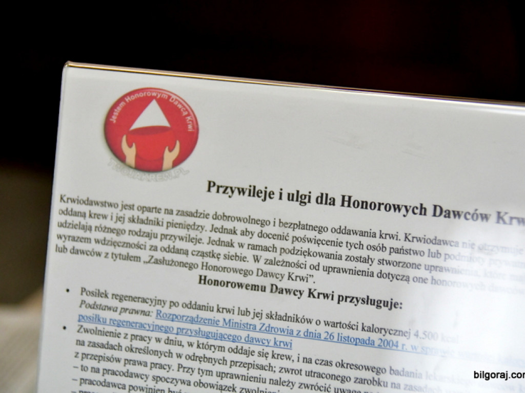 Pobór krwi w Majdanie Starym (FOTO)