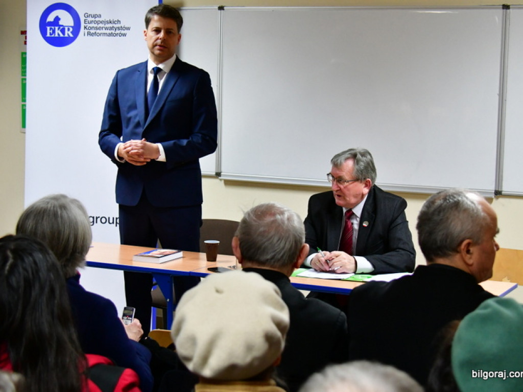 Europoseł Mirosław Piotrowski na spotkaniu w Biłgoraju (FOTO)