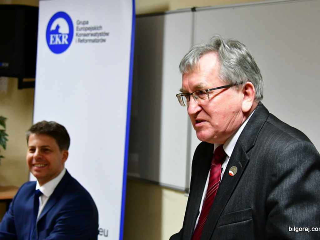 Europoseł Mirosław Piotrowski na spotkaniu w Biłgoraju (FOTO)