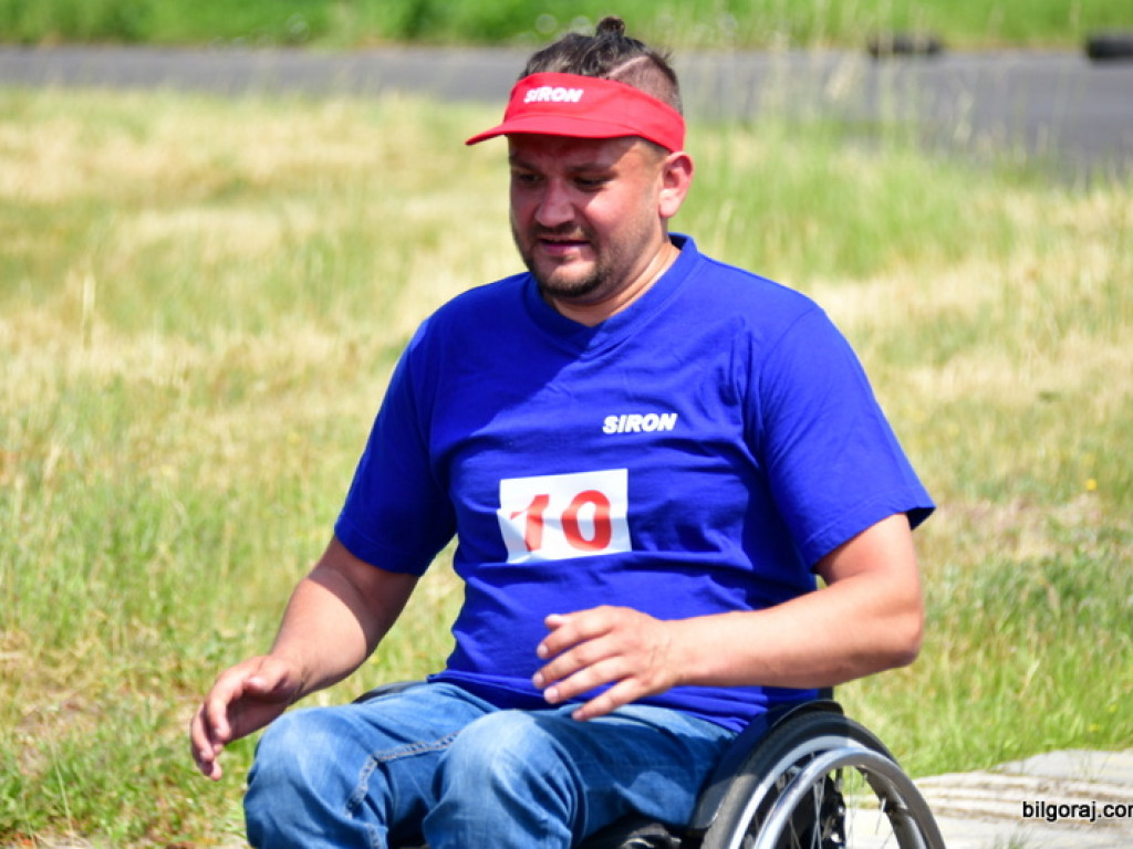 Beata Strzałka na integracyjnym pinkiku  osób niepełnosprawnych 