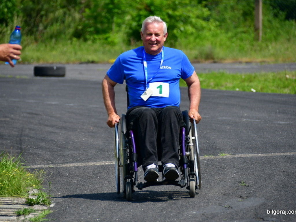 Beata Strzałka na integracyjnym pinkiku  osób niepełnosprawnych 