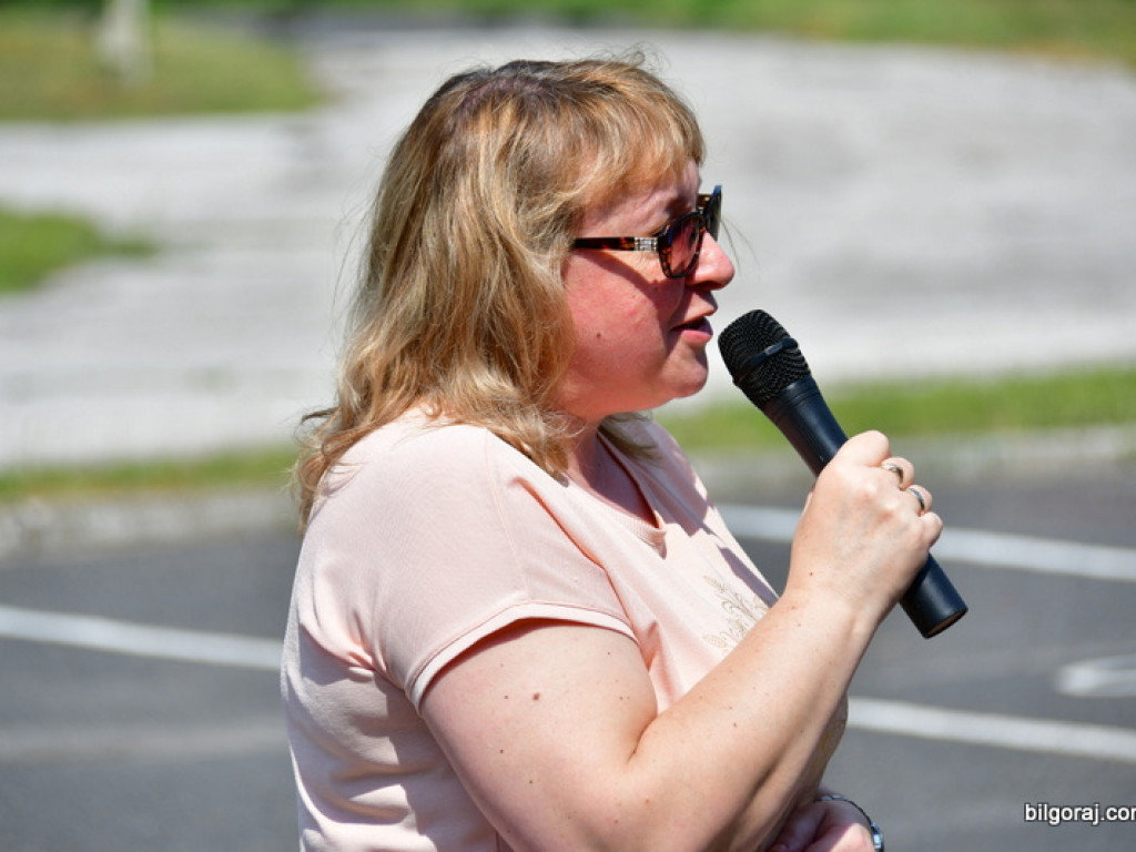 Beata Strzałka na integracyjnym pinkiku  osób niepełnosprawnych 