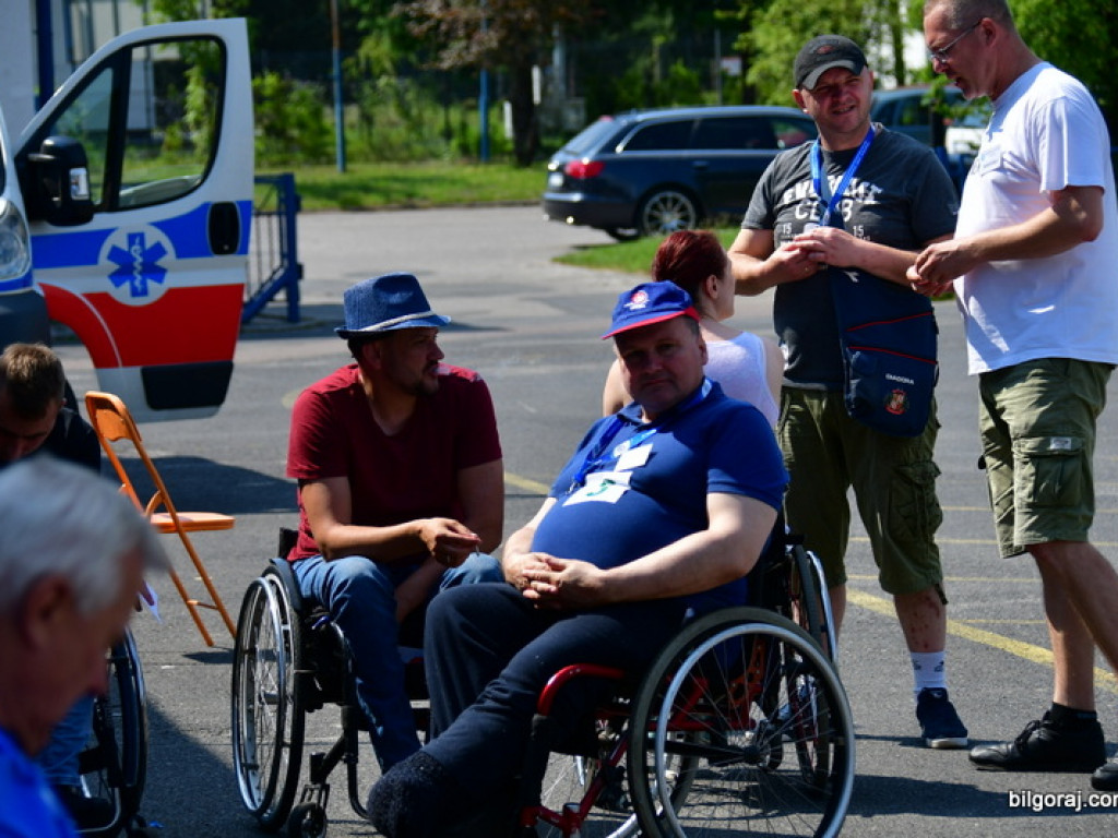 Beata Strzałka na integracyjnym pinkiku  osób niepełnosprawnych 