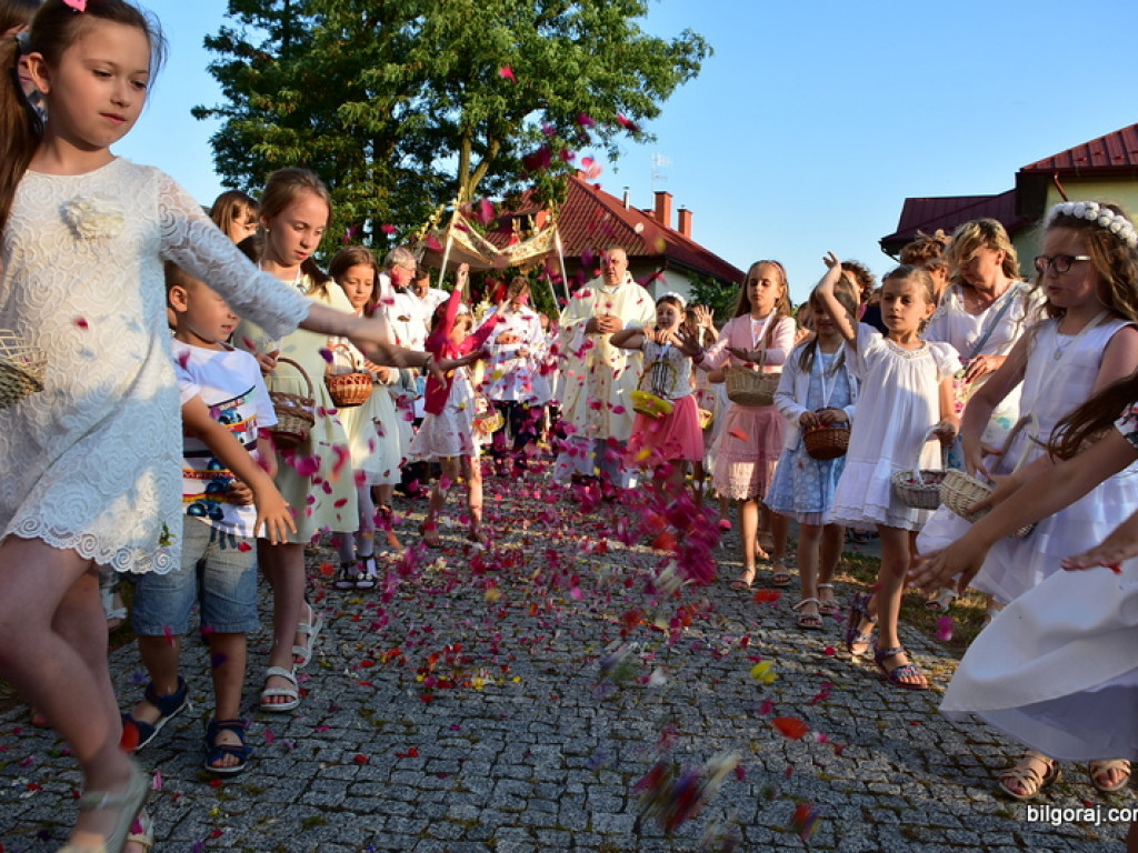 Oktawa Bożego Ciała. Wierni w procesjach do czterech ołtarzy i święcenie wianków (FOTO)