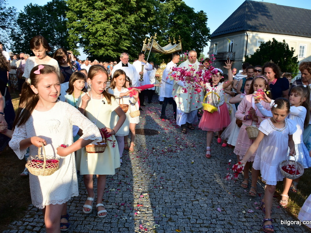 Oktawa Bożego Ciała. Wierni w procesjach do czterech ołtarzy i święcenie wianków (FOTO)