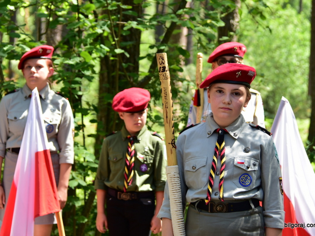 75. rocznica mordu partyzantów w lesie Rapy koło Biłgoraja (FOTO)