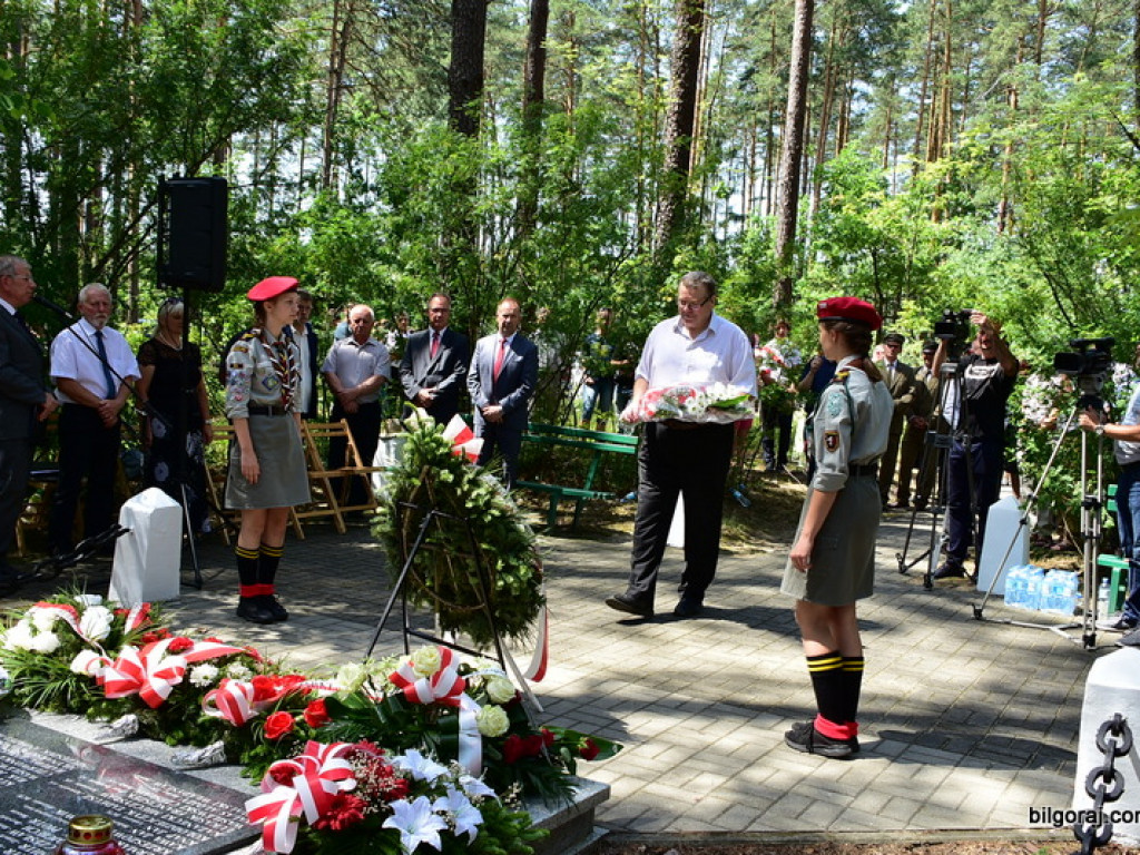 75. rocznica mordu partyzantów w lesie Rapy koło Biłgoraja (FOTO)